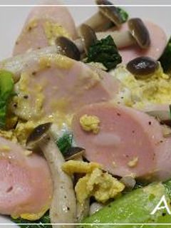 ☆お魚ソーセージと青梗菜の卵とじ☆-レシピのメイン写真