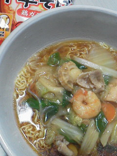 お鍋の残りで広東麺-レシピのメイン写真