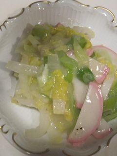 ルクエで中華風白菜とかまぼこのクリーム煮-レシピのメイン写真