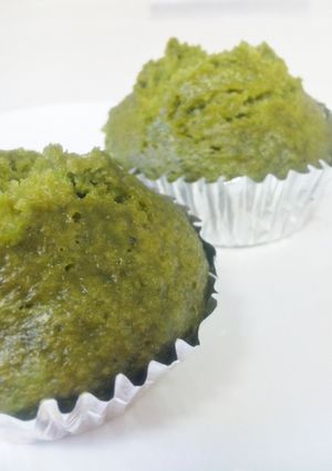 きれいなお山の　抹茶豆乳蒸しパン-レシピのメイン写真