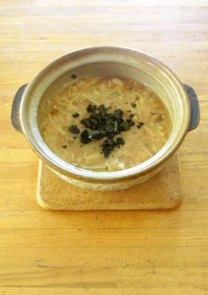 冬のダイエットに☆きのこの味噌おじや-レシピのメイン写真