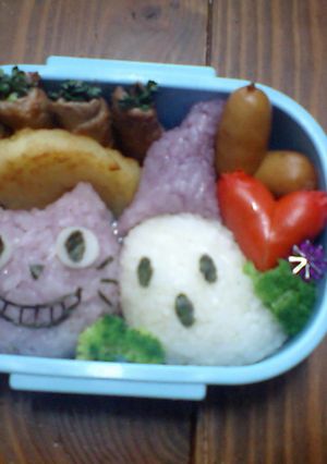 ハロウィン　猫とお化けキャラ弁-レシピのメイン写真