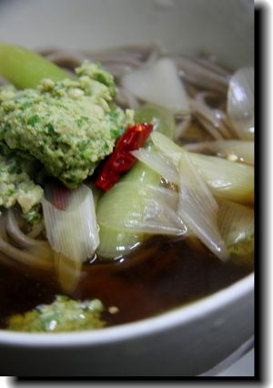 葱たっぷり緑のつくね蕎麦-レシピのメイン写真