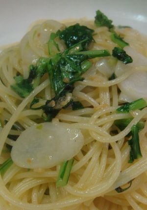 春の七草のパスタ　ニンニクバターソース-レシピのメイン写真