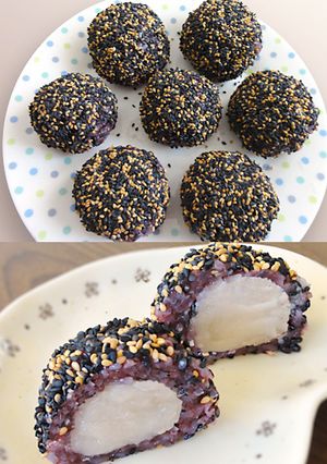 黒米の白あんおはぎ-レシピのメイン写真