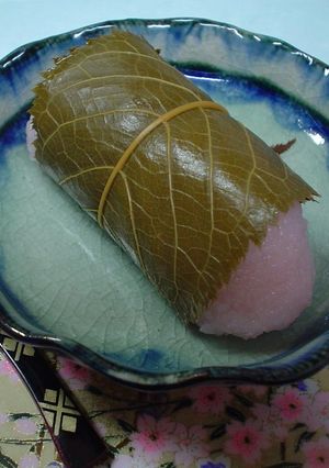 レンジで和菓子●もち米で道明寺粉　桜餅-レシピのメイン写真