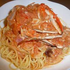รูปของ 【 渡り蟹のクリームパスタ。】