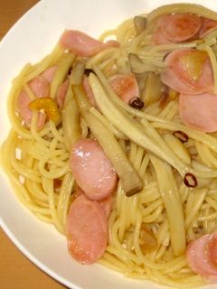 お魚ソーセージとエリンギのスパゲティー-レシピのメイン写真