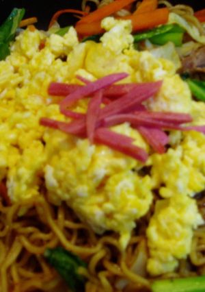 ヘルシー！小松菜入り焼きそば-レシピのメイン写真