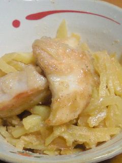 ジューシー鶏胸肉とジャガイモの味噌炒め!-レシピのメイン写真