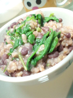 小豆たっぷり炒り玄米でデトックス七草粥-レシピのメイン写真