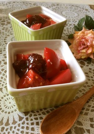簡単＾＾トマトのスイーツ♡デザートサラダ-レシピのメイン写真