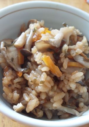 塩昆布で♪きのこ炊き込みご飯☆-レシピのメイン写真