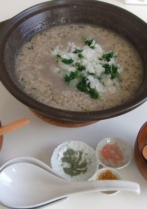 土鍋でかんたん　十六穀米の七草粥-レシピのメイン写真