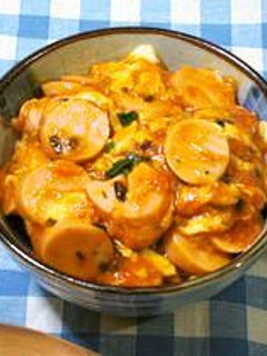 魚肉ソーセージで簡単チリソース丼-レシピのメイン写真