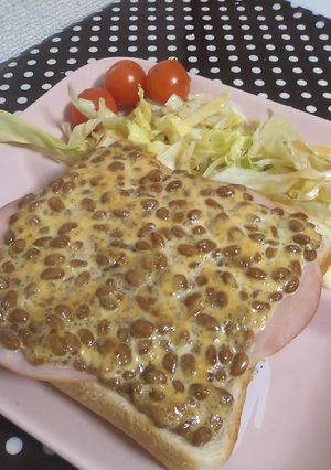私の食べ方☆納豆トースト～inチーズ～-レシピのメイン写真