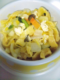 わんこの野菜たっぷり手打ちうどん-レシピのメイン写真