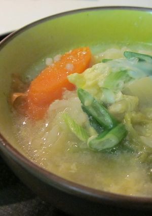 鶏スープで作る簡単鶏のお雑炊-レシピのメイン写真