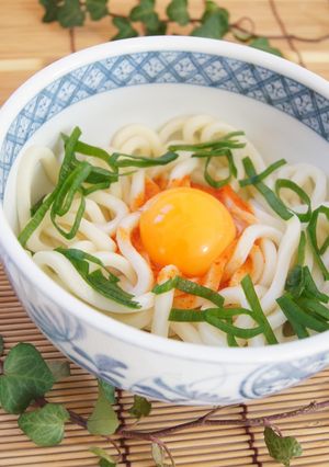 キムチの素で♪釜玉キムチうどん-レシピのメイン写真
