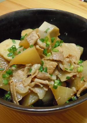 豚肉と大根と里芋の甘辛煮-レシピのメイン写真