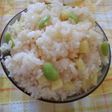 きなこ枝豆たくあんの混ぜご飯