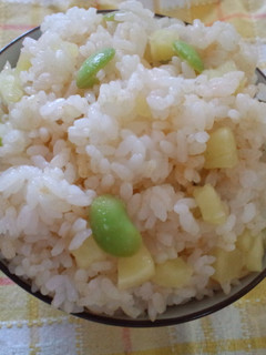 きなこ枝豆たくあんの混ぜご飯-レシピのメイン写真