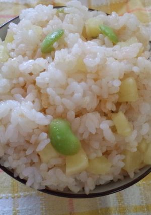 きなこ枝豆たくあんの混ぜご飯-レシピのメイン写真