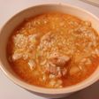 白菜と鳥腿肉のキムチ雑炊