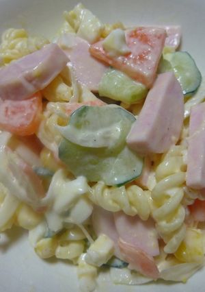 可愛い魚肉ソーセージのマカロニサラダ-レシピのメイン写真