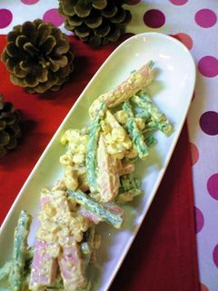 魚肉ソーセージといんげんのマヨマスタード-レシピのメイン写真