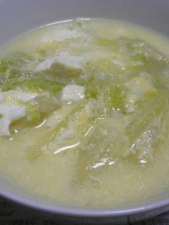 簡単適当!白菜と豆腐の中華スープ-レシピのメイン写真