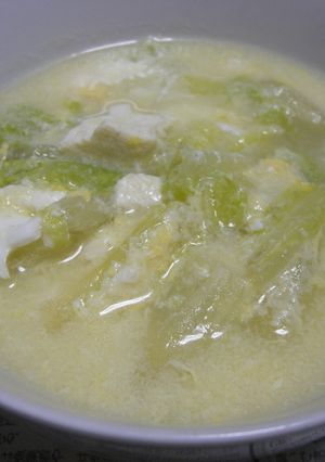 簡単適当！白菜と豆腐の中華スープ-レシピのメイン写真