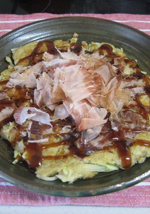 たっぷり大和芋とそば粉入りお好み焼き-レシピのメイン写真