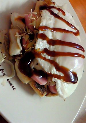 お餅で!お好み焼き風♪-レシピのメイン写真
