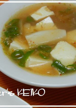 【農家のレシピ】キムチ入り豆腐のスープ-レシピのメイン写真