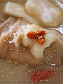 「参鶏湯風もち入りスープ」で体ぽかぽか♪-レシピのメイン写真