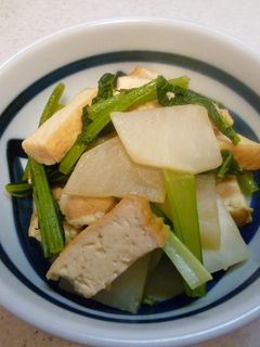 かぶと厚揚げの炒め煮-レシピのメイン写真