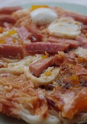 素麺でピザ-レシピのメイン写真