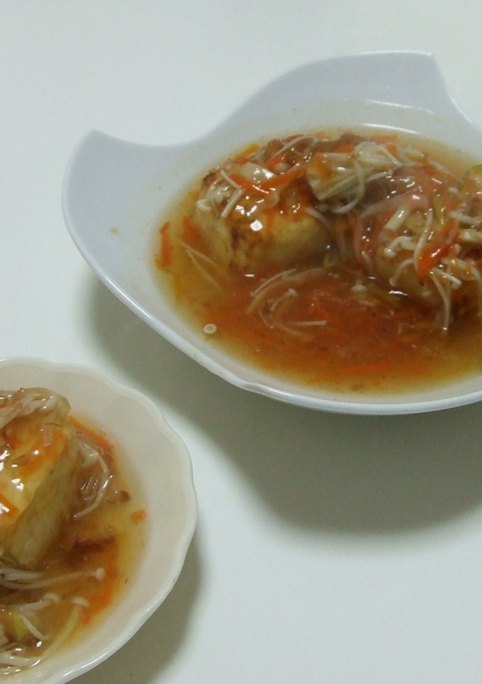 木綿揚げだし豆腐の野菜あんかけ-レシピのメイン写真