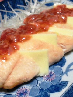 ささみ焼きの酒盗添え-レシピのメイン写真