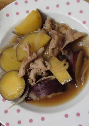 肉さつまいも（肉じゃが風）-レシピのメイン写真
