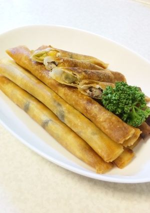おつまみに♪ホクホクお豆のチーズ春巻き-レシピのメイン写真