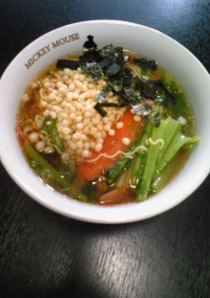 揚げ玉と海苔で日本そばラーメン-レシピのメイン写真