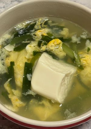 ニラ豆腐たまごスープ(身内専用)-レシピのメイン写真