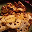 鶏肉とレンコンの味噌だれ焼き