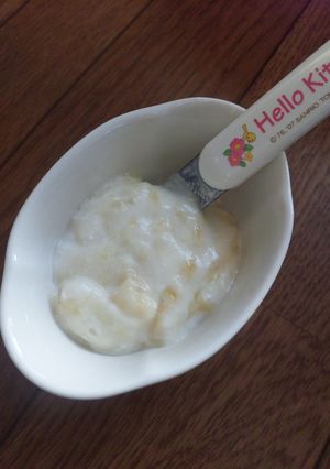 赤ちゃん健康離乳食バナナヨーグルト-レシピのメイン写真