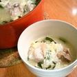 卵がふわぁ~☆鶏肉とニラの雑炊
