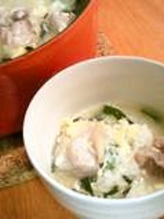 卵がふわぁ~☆鶏肉とニラの雑炊-レシピのメイン写真
