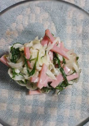 おかひじきとタマネギのワサ☆マヨ和え-レシピのメイン写真