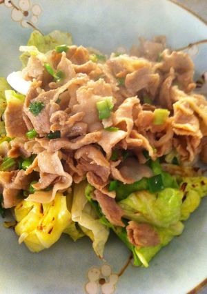焼きキャベツと豚バラのゴマだれ炒め-レシピのメイン写真